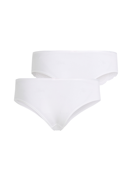 Lot de 2 slips brésiliens Angie, Blanc