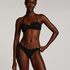 Haut de bikini bandeau Crinkle, Noir