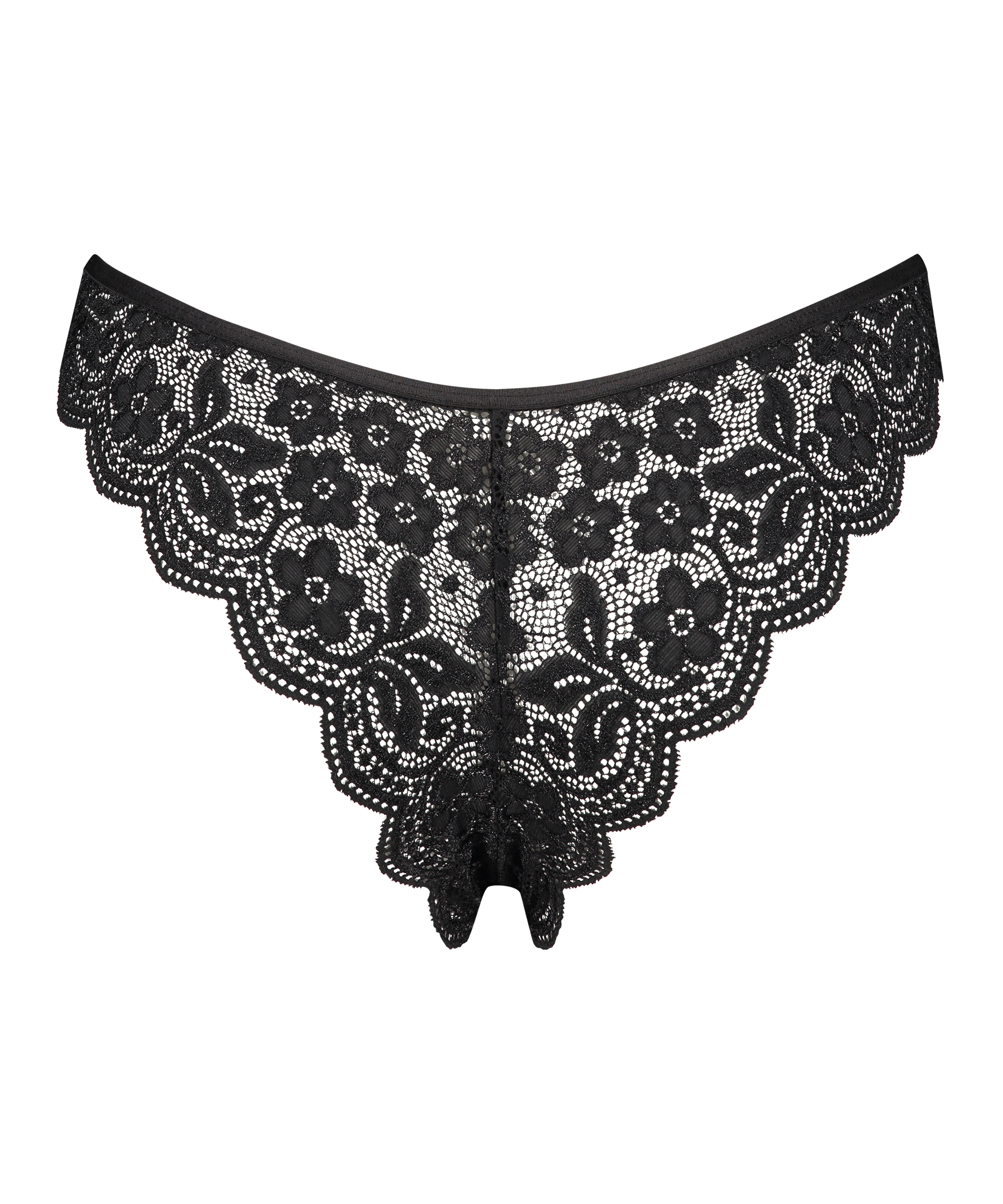 High leg Brazilian, Noir, main