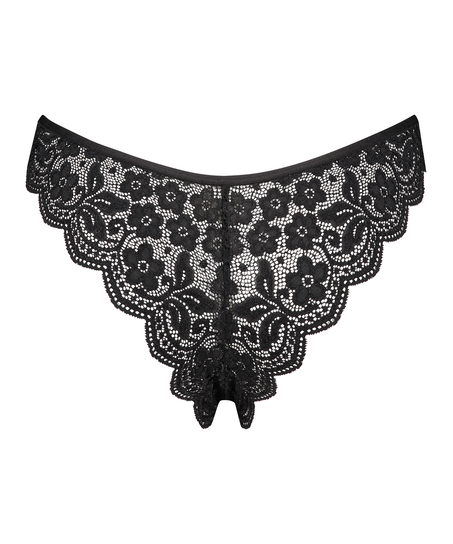 High leg Brazilian, Noir