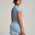 Chemise de nuit col rond, Bleu
