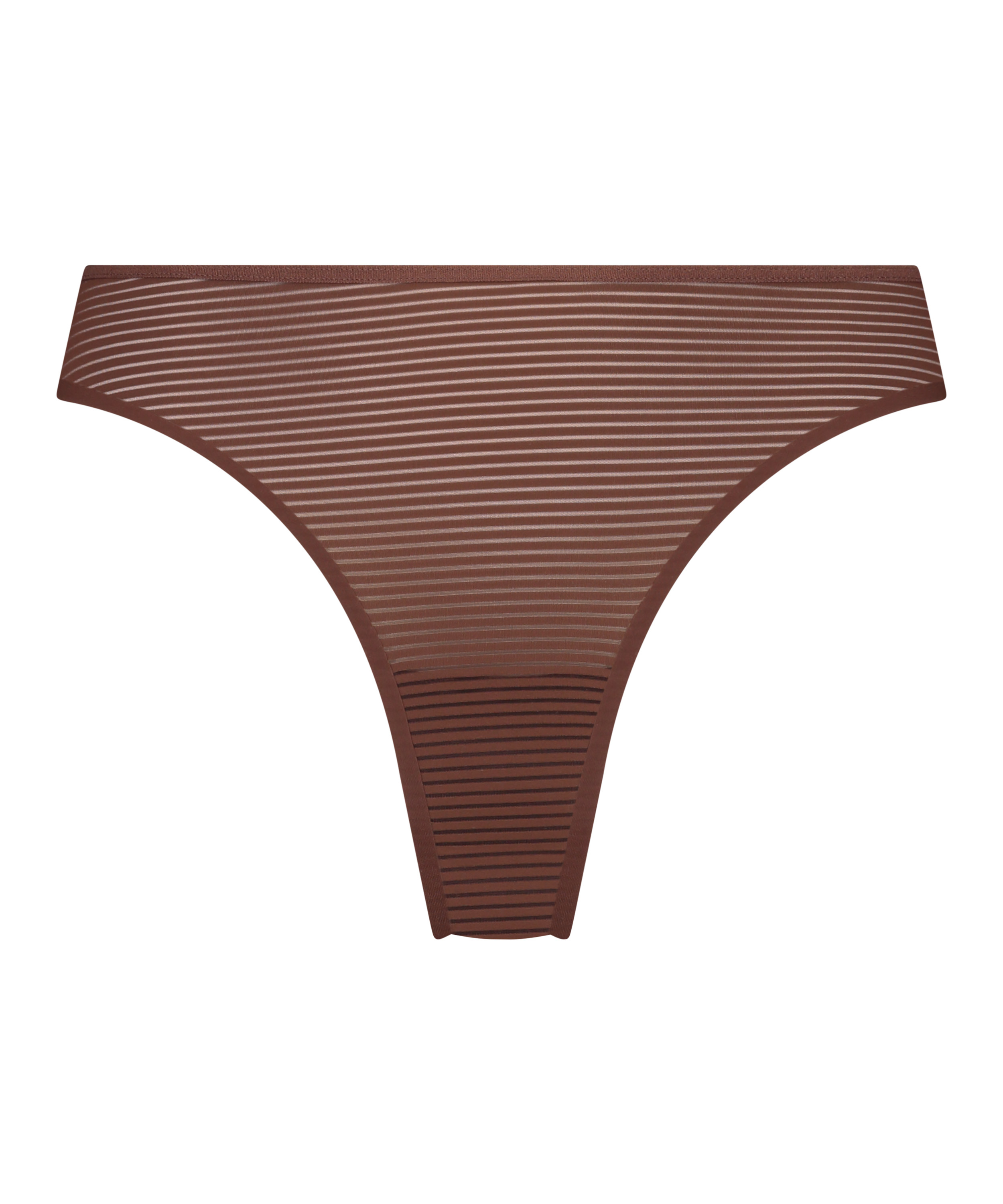 Invisible string Stripe mesh, marron, main