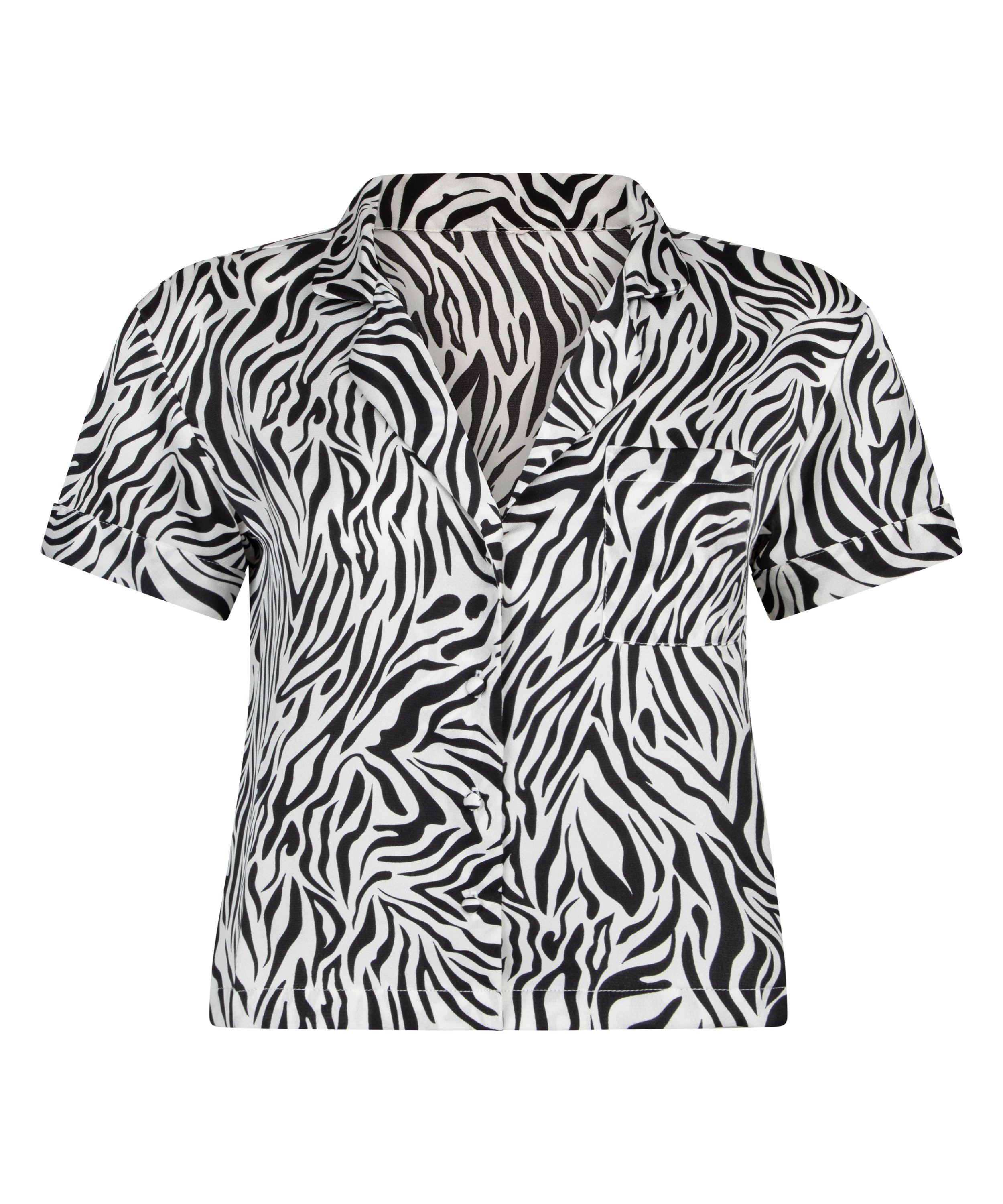 Veste à manches courtes en satin, Blanc, main