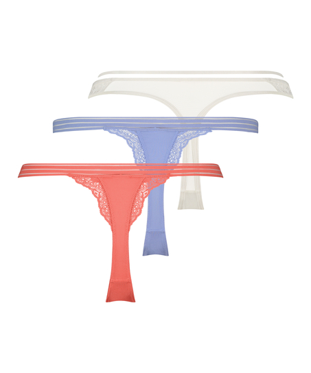 Lot de 3 strings, Rose