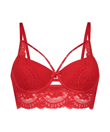 Soutien-gorge à armatures préformé longline Mariah, Rouge