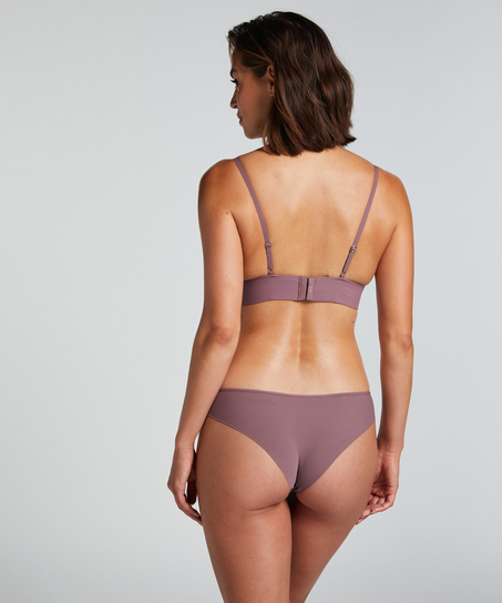 Slip brésilien invisible Stripe mesh, Marron