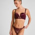 Soutien-gorge à armatures rembourré longline Avela, Rouge