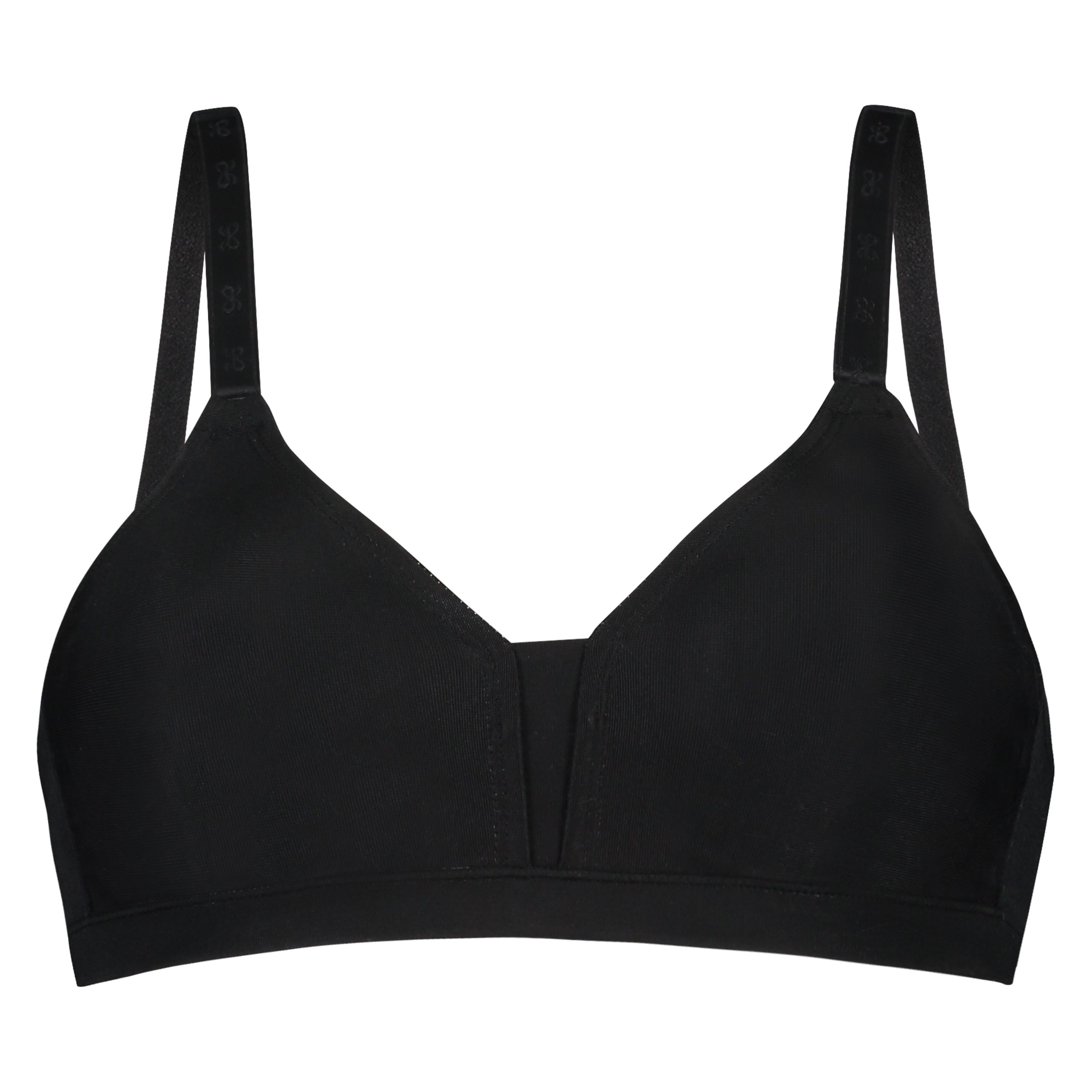 Soutien-gorge sans armature non-préformé, Noir, main