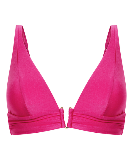 Haut de bikini triangle Luna, Rose