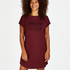 Chemise de nuit col rond, Rouge
