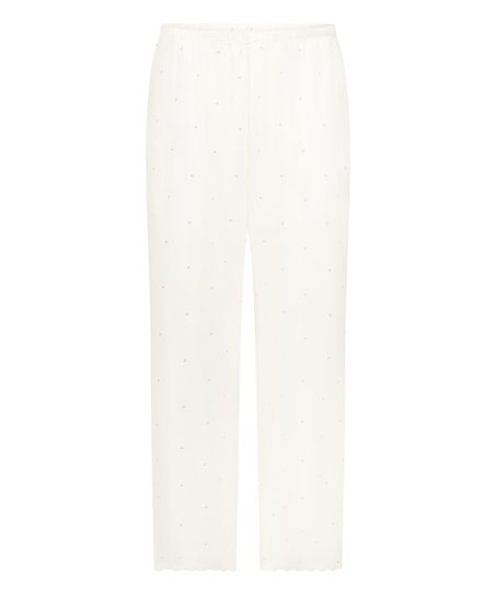 Pantalon en pointelle, Blanc