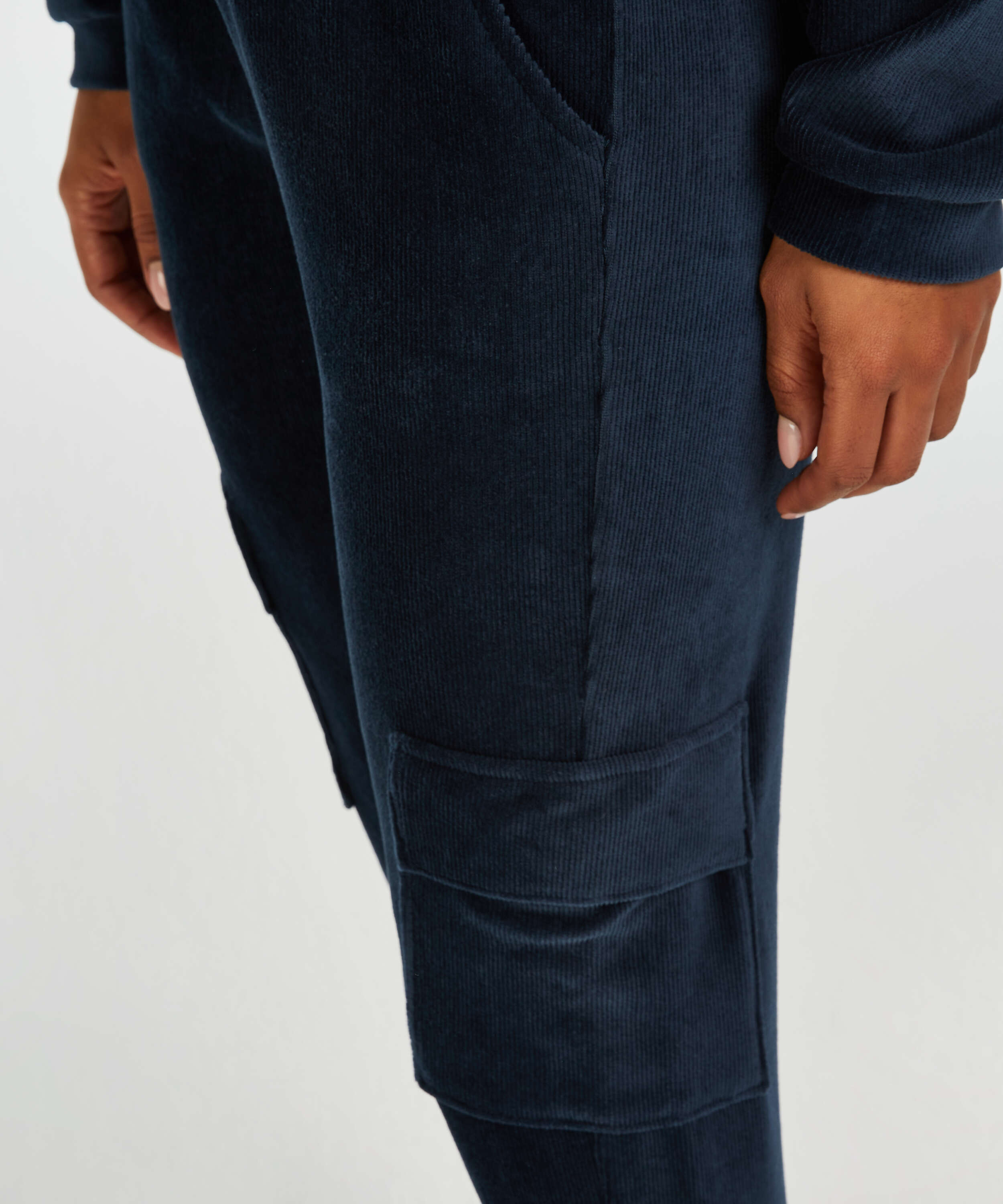 Petite Jogger Velours, Bleu, main