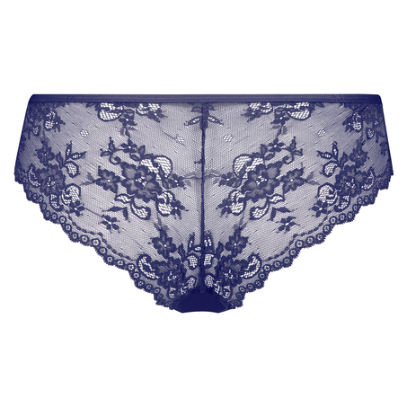 Slip br&eacute;silien Invisible Lace Back, Bleu