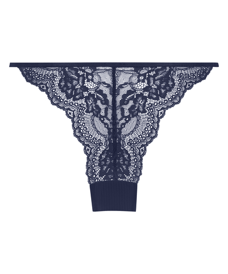 Slip brésilien jambes hautes Kaiden, Bleu
