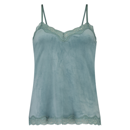 Camisole velours Dentelle, Vert