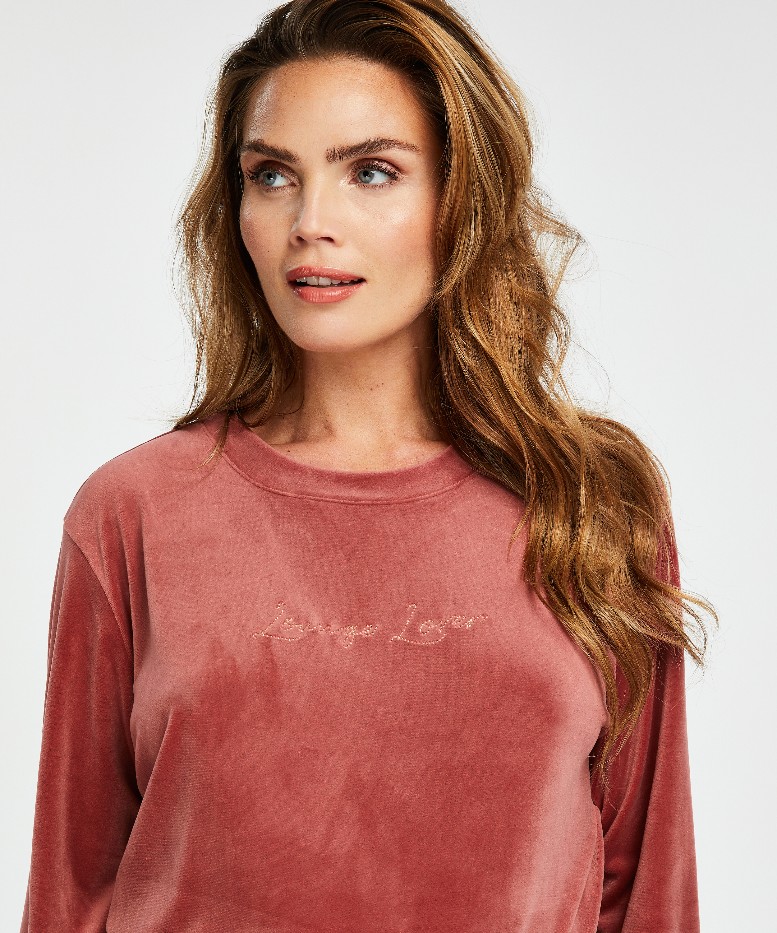 Top de grossesse en velours, Rose, main