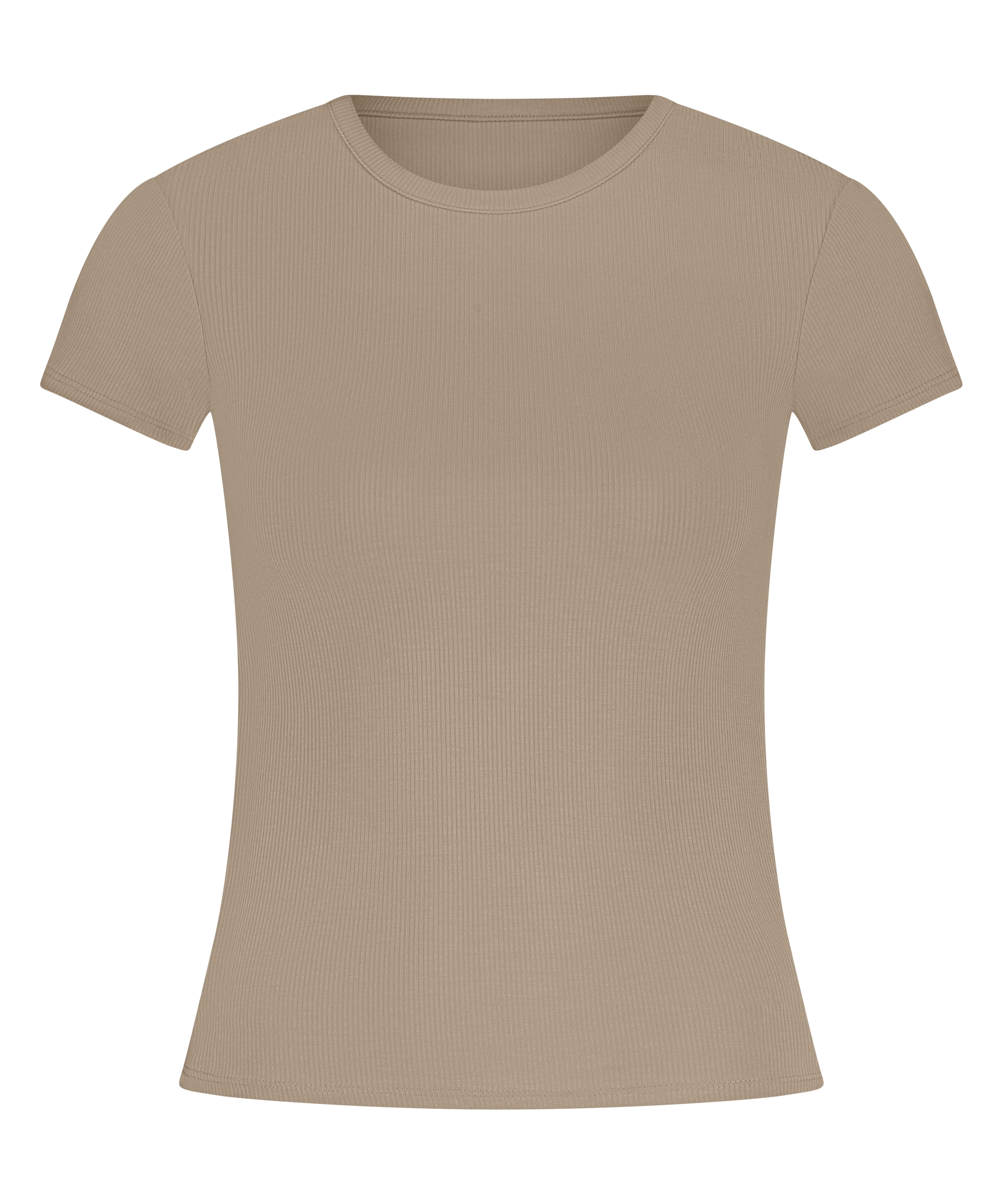 Haut de pyjama côtelé Essential, Beige, main