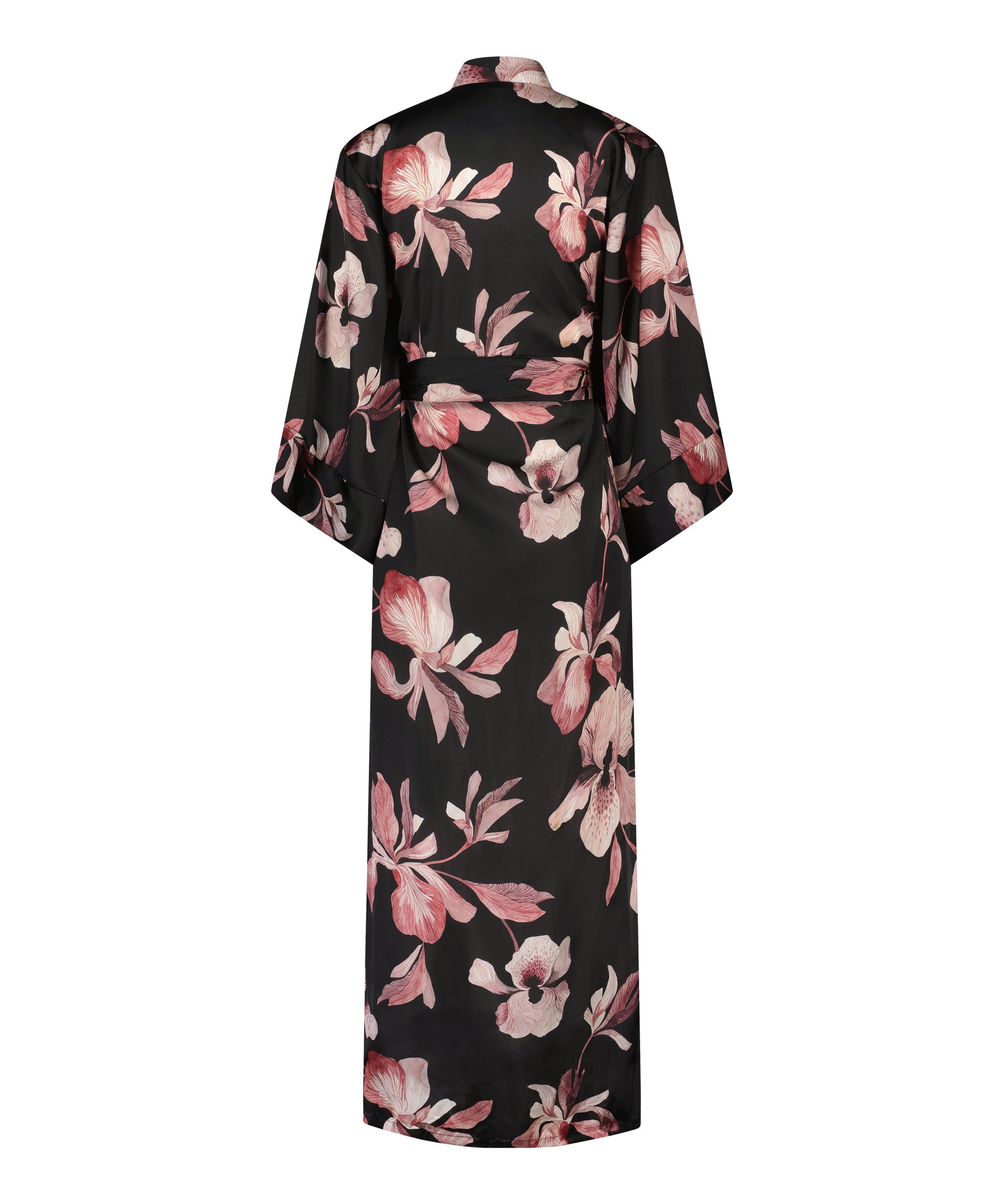 Kimono Satin Bloom, Noir, main
