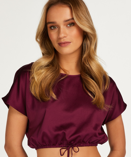 Top court en satin, Violet