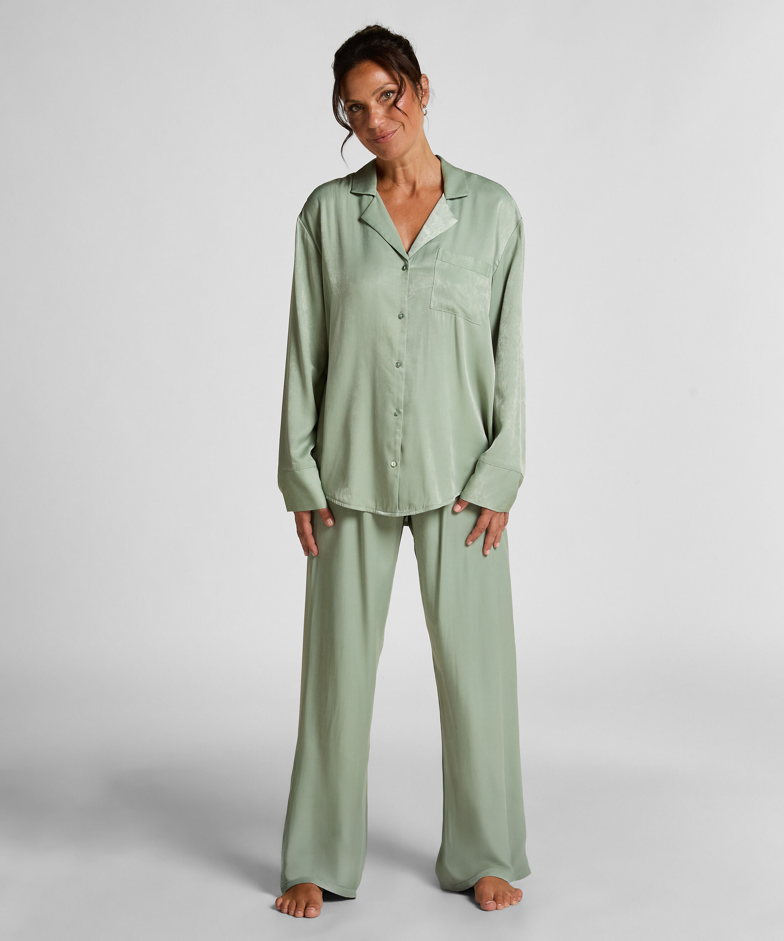 Pantalon Satin, Vert