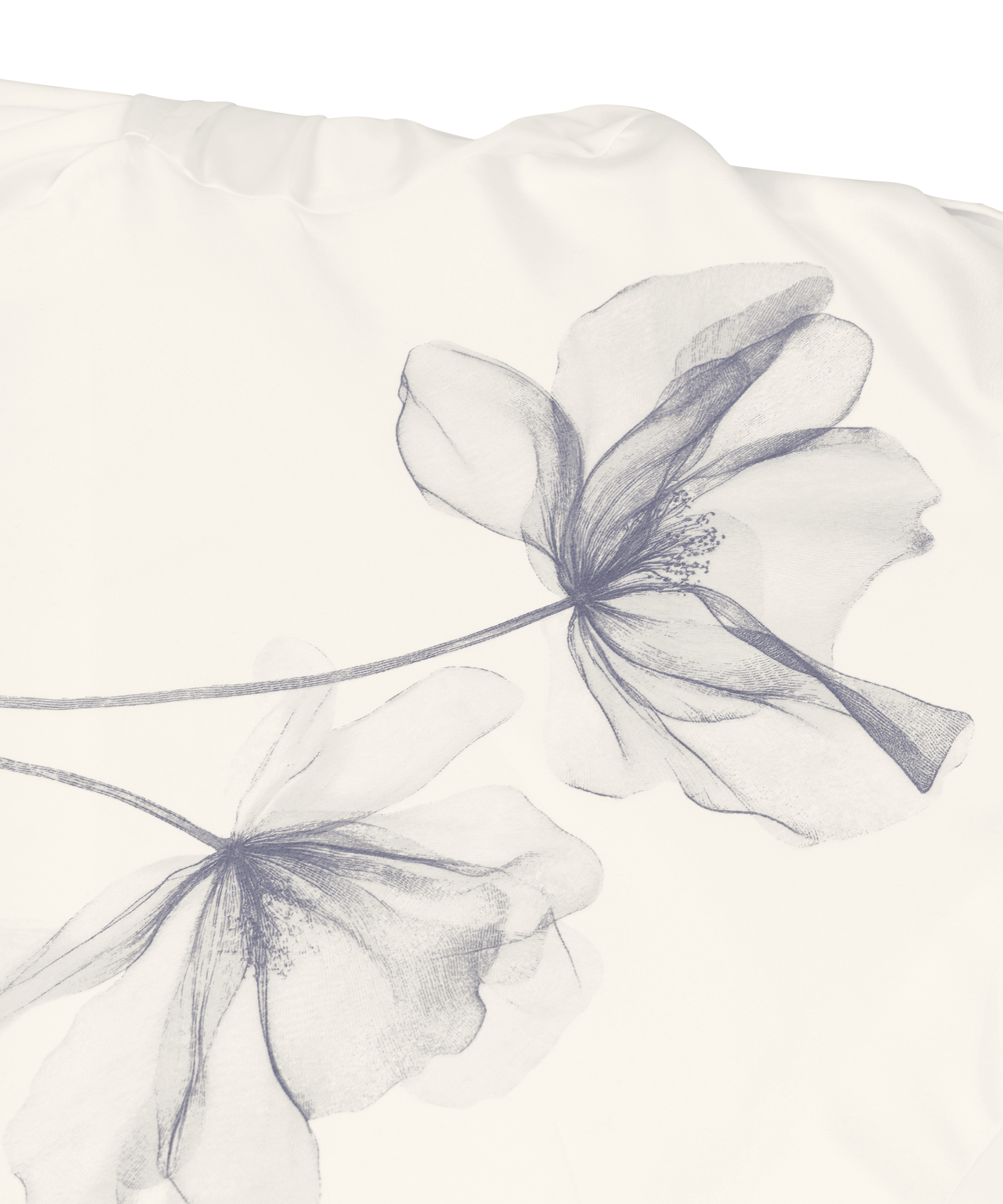 Kimono Long Satin Floral, Blanc, main