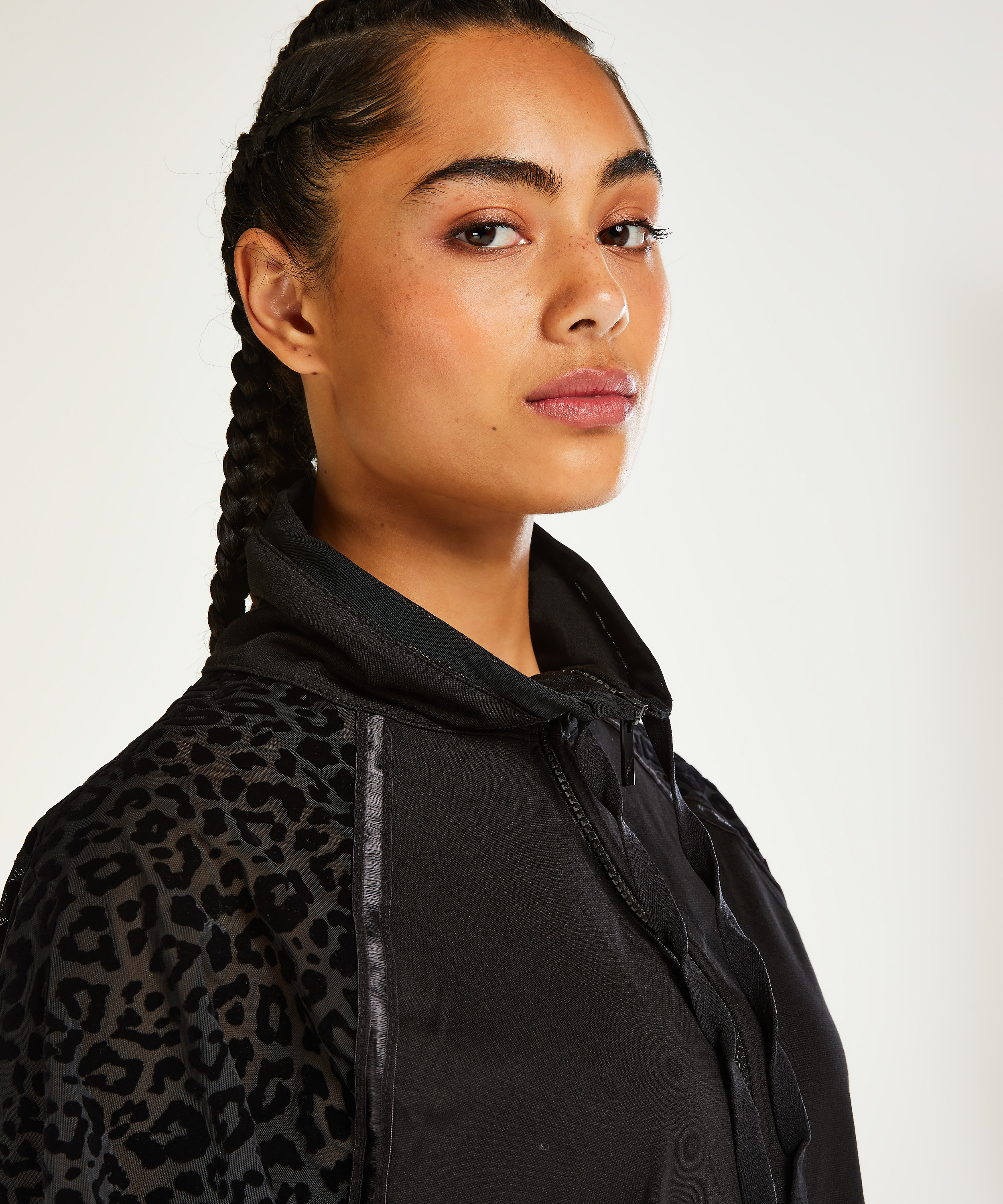 HKMX Veste Léopard, Noir, main