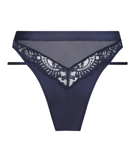 Slip brésilien Blossom, Bleu