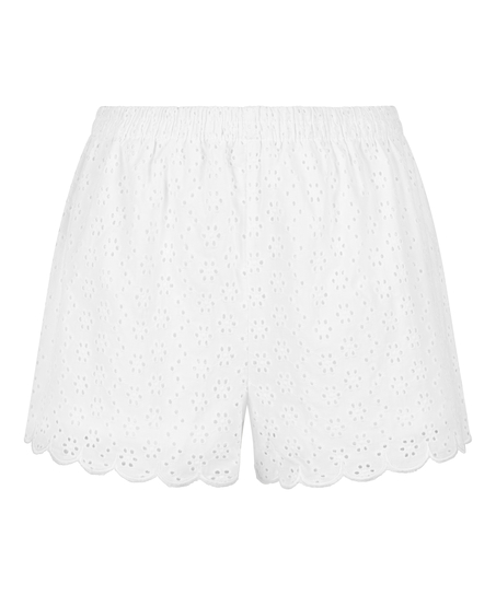 Short en broderie anglaise, Blanc