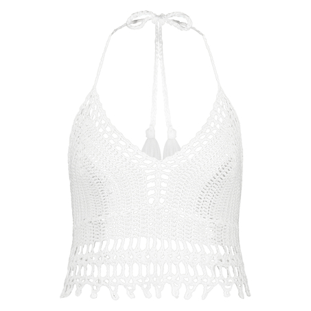 Croptop Crochet, Blanc