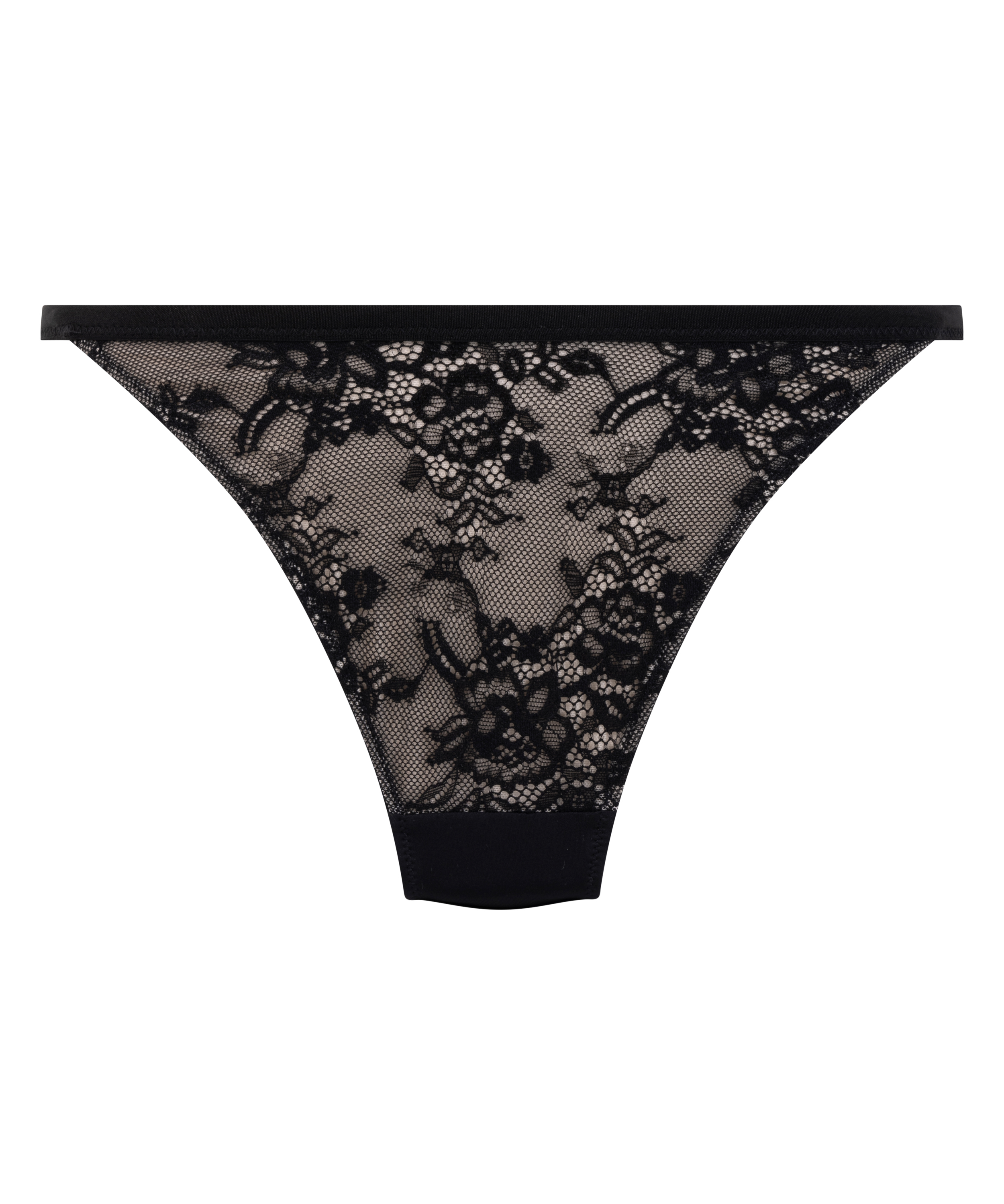 Slip brésilien Lea Lace, Noir, main