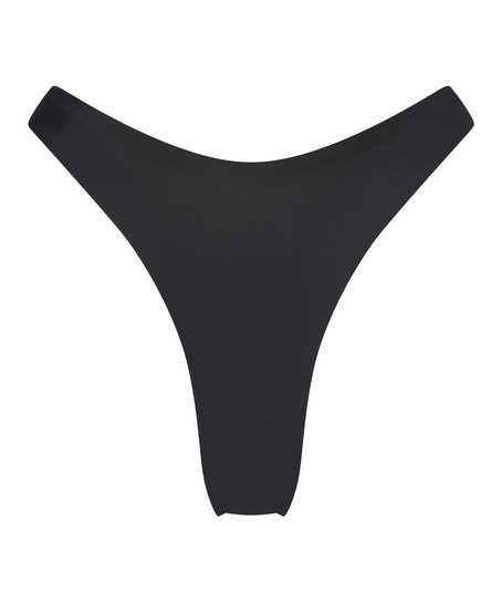 Slip de Bikini Échancrés Luxe, Noir