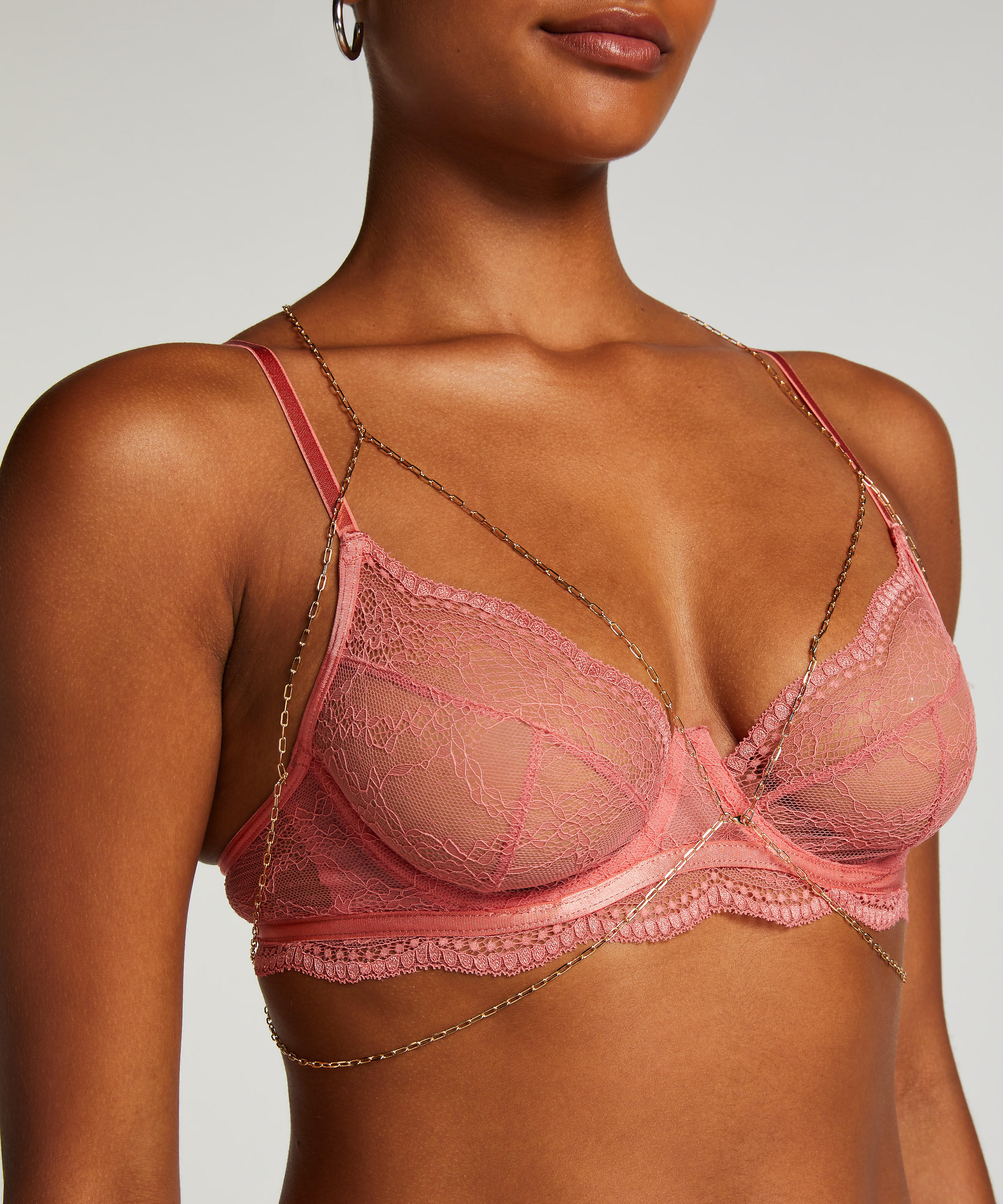 Brassière Chain, Jaune, main