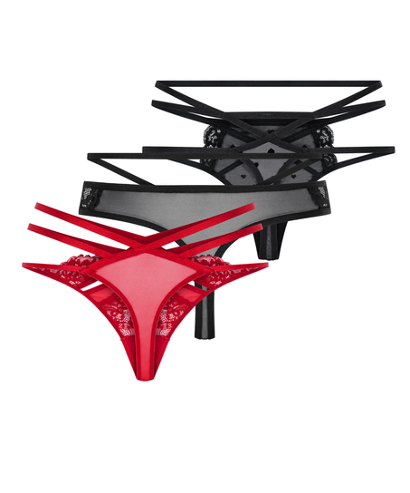Pack de 3 strings, Rouge