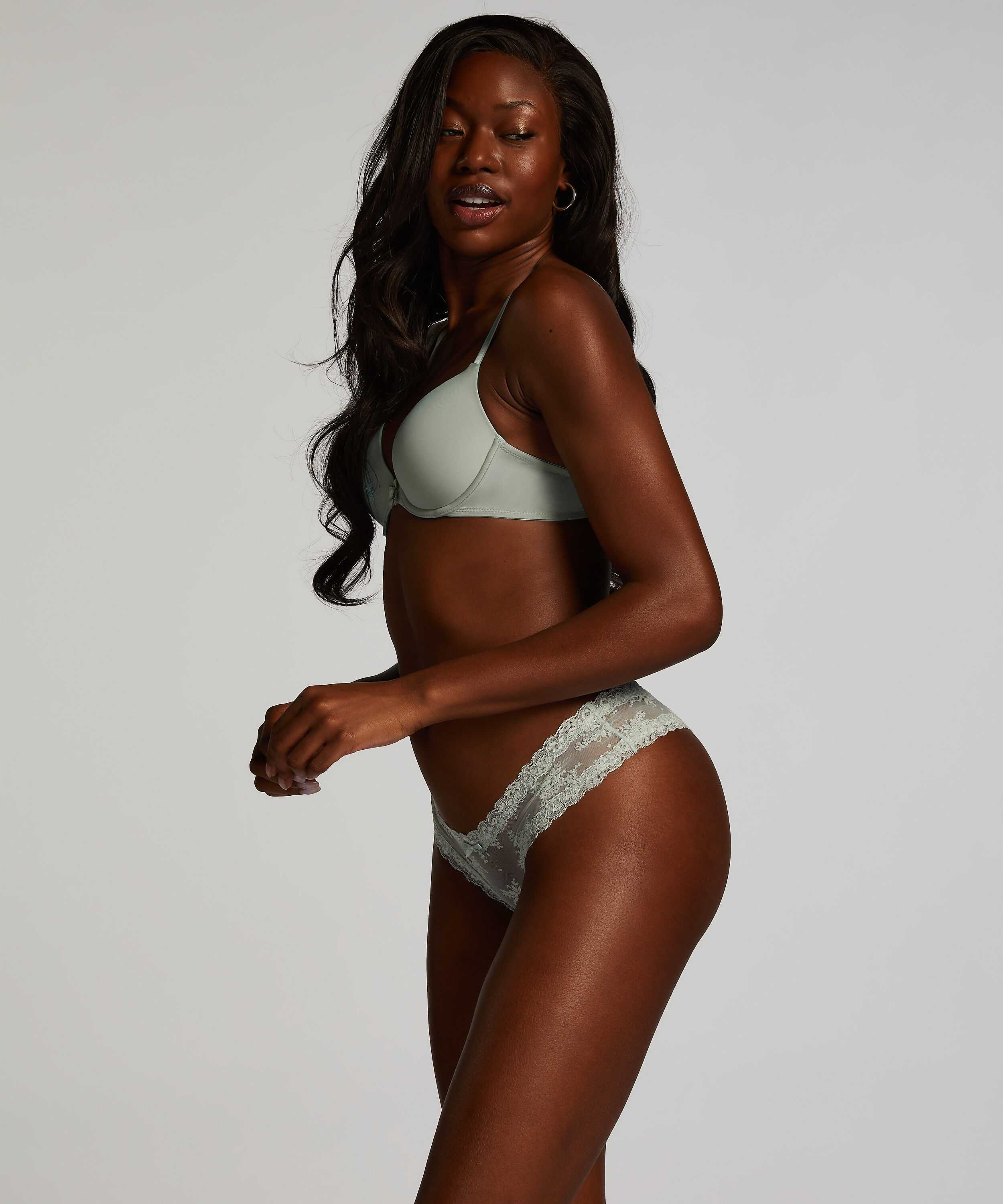 Slip brésilien V-shape mesh, Vert