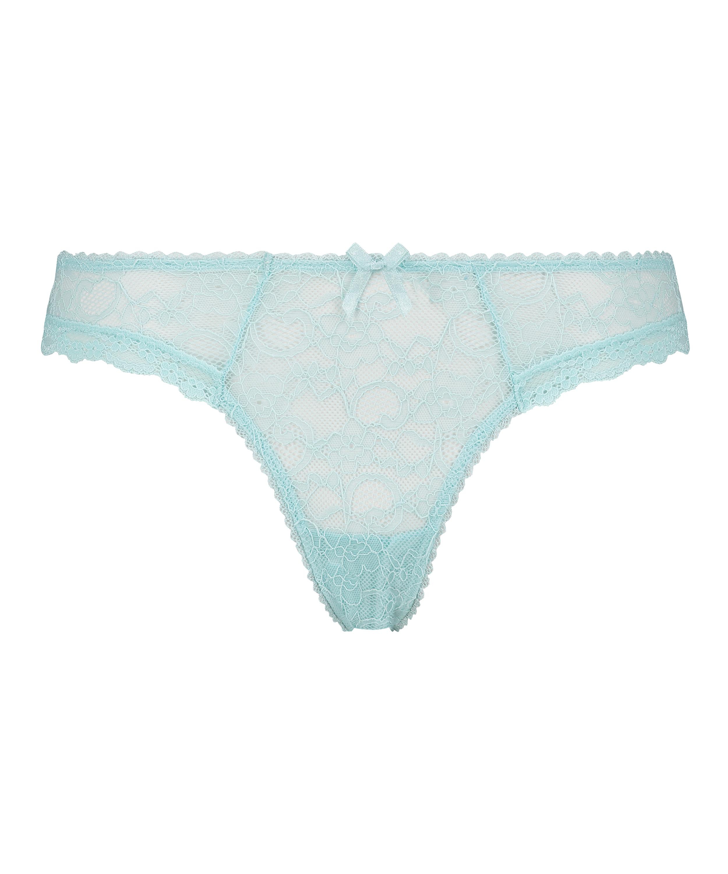 Mini brésilien taille haute Riley, Bleu, main