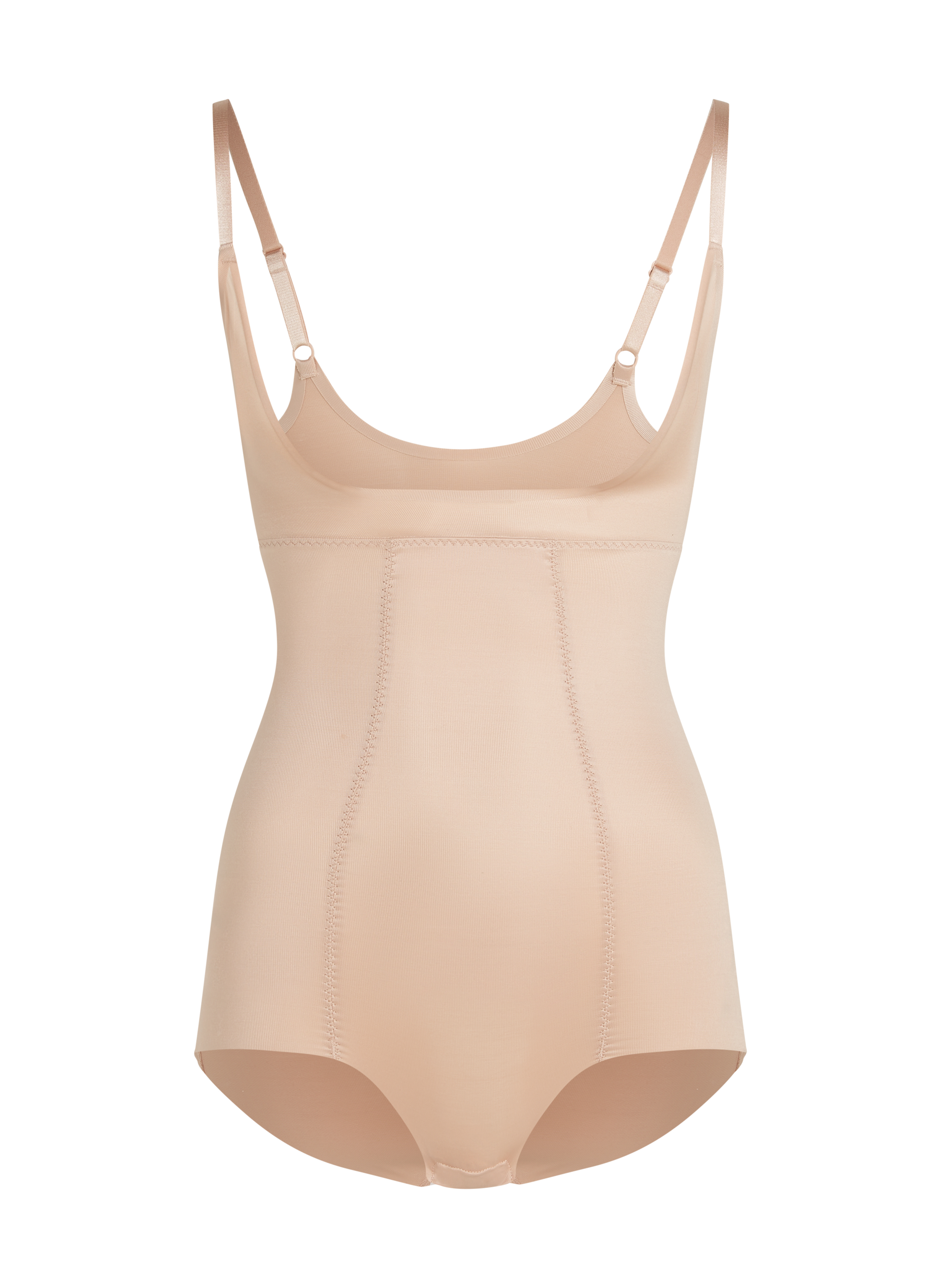 Body sculptant en dentelle scuba, Beige, main