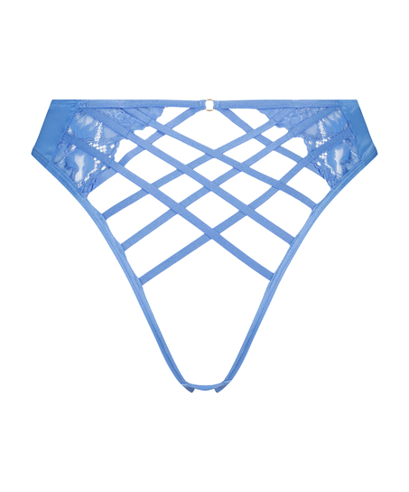 Slip brésilien à entrejambe ouvert Extrovert, Bleu