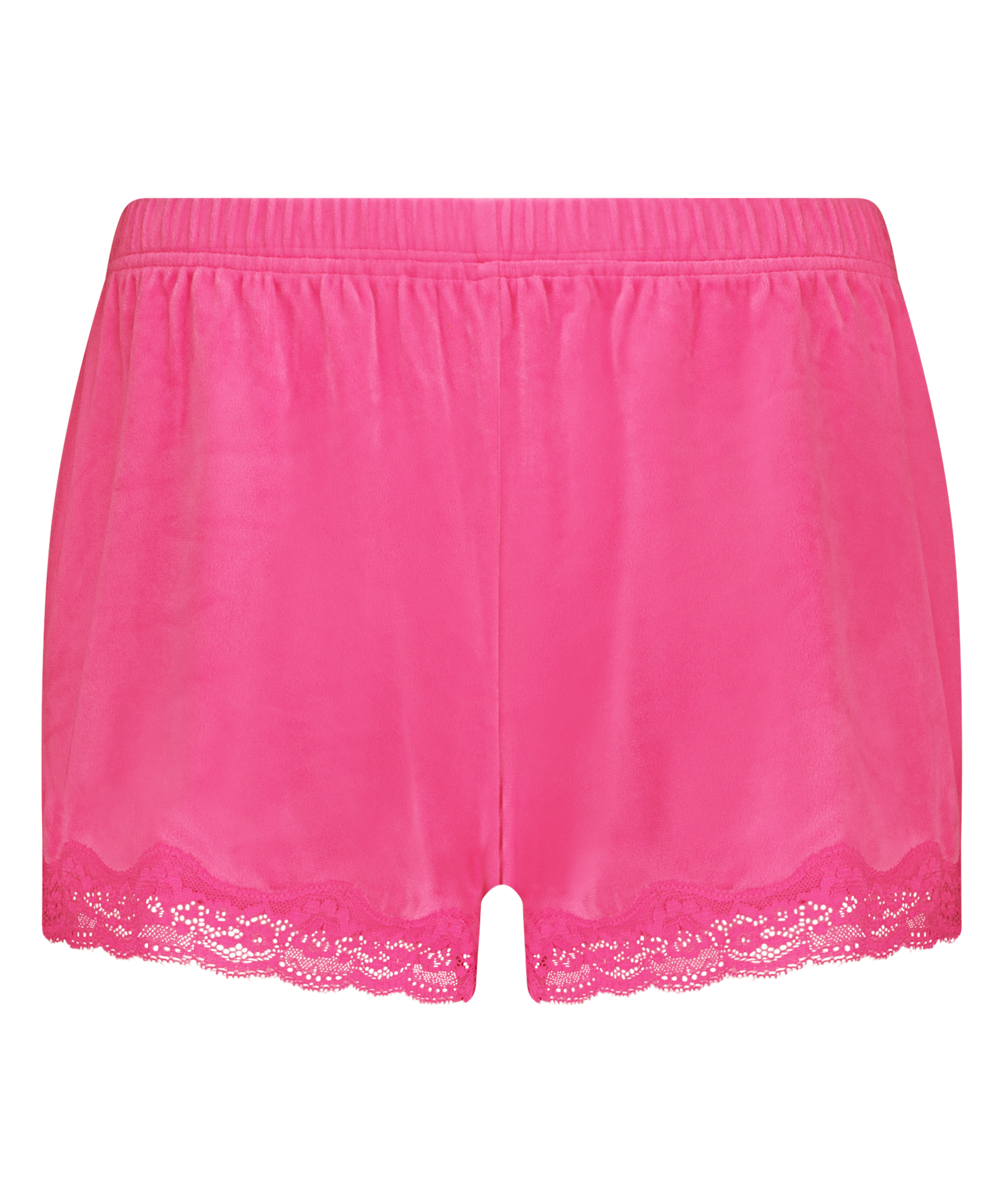 Short en velours à dentelle, Rose, main