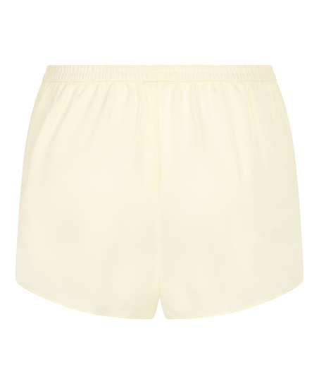 Short en satin Minimal, Jaune