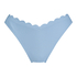 Slip de Bikini Échancrés Scallop, Bleu