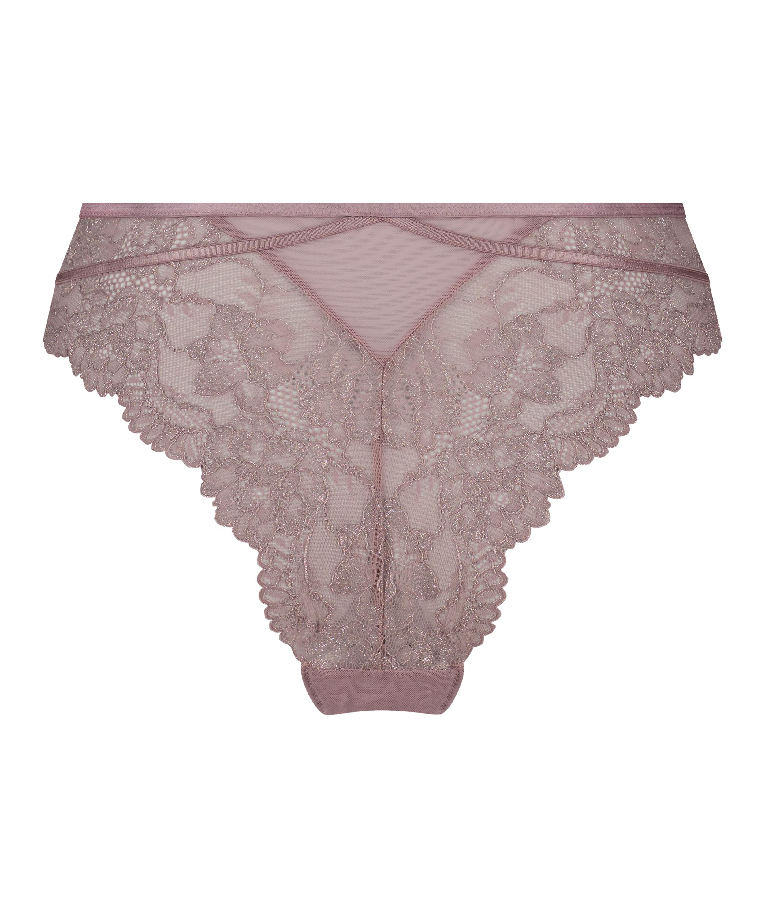 Slip brésilien taille haute Meghan, Violet, main