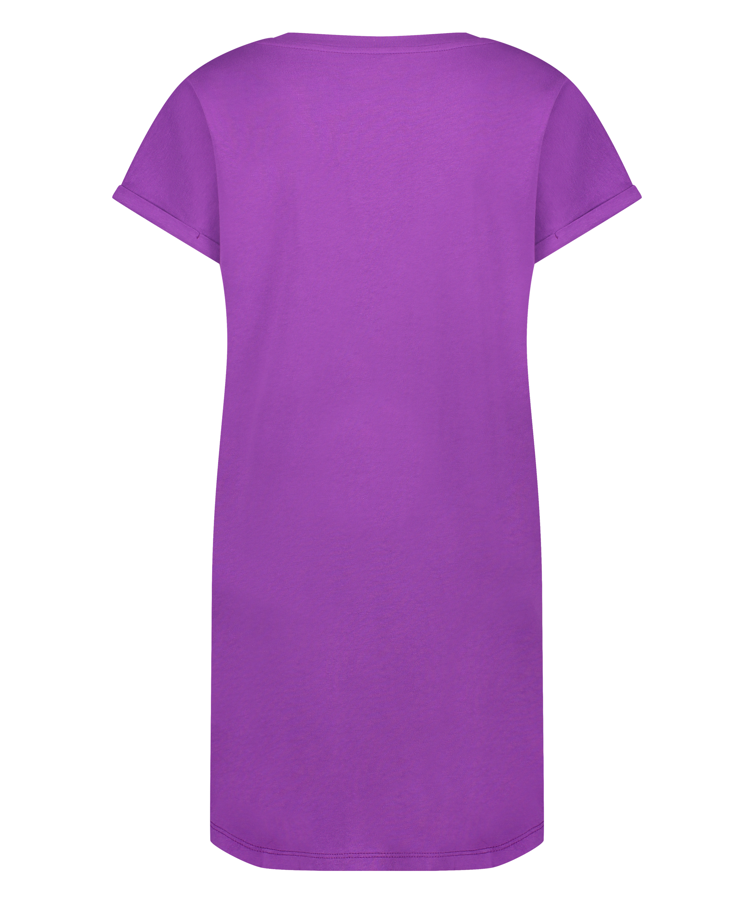 Chemise de nuit col rond, Violet, main