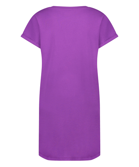 Chemise de nuit col rond, Violet