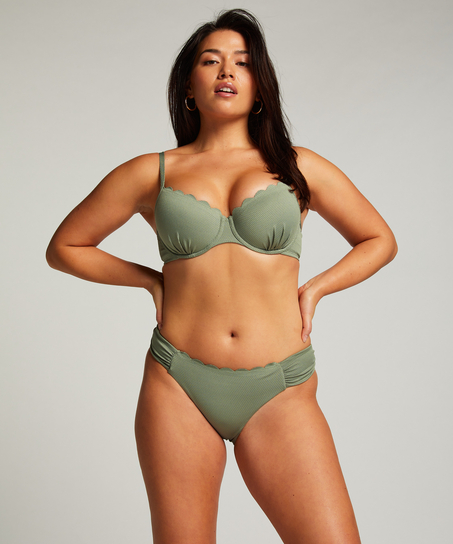 Haut de bikini préformé à armatures Scallop, Vert
