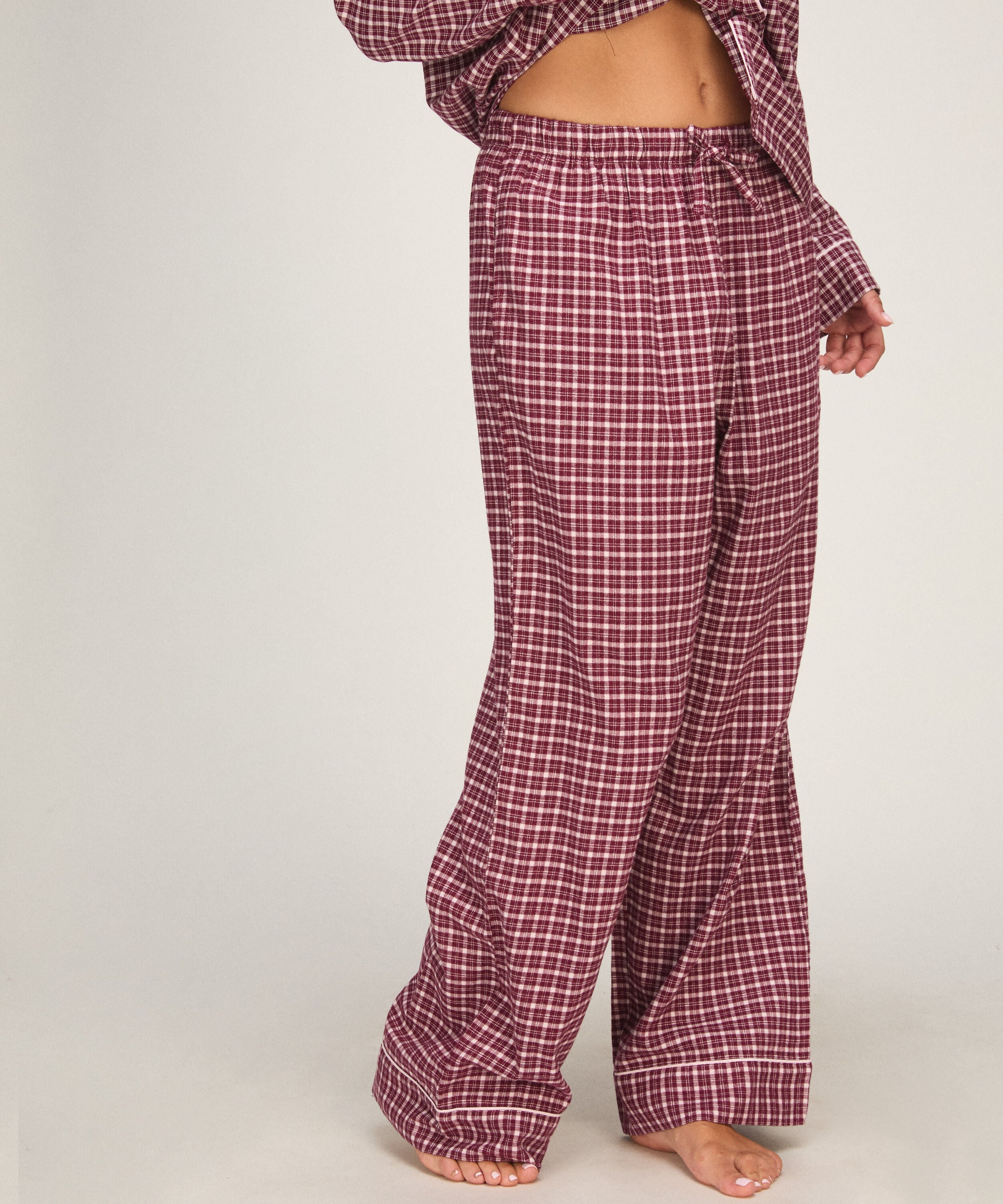 Pantalon de Pyjama à Carreaux, Rose