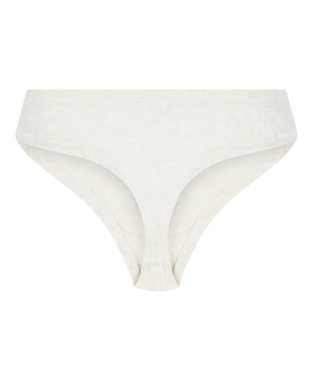 Tanga en coton doux, Beige
