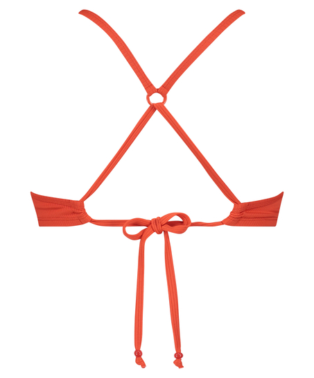 Haut de bikini côtelé Aruana, Orange