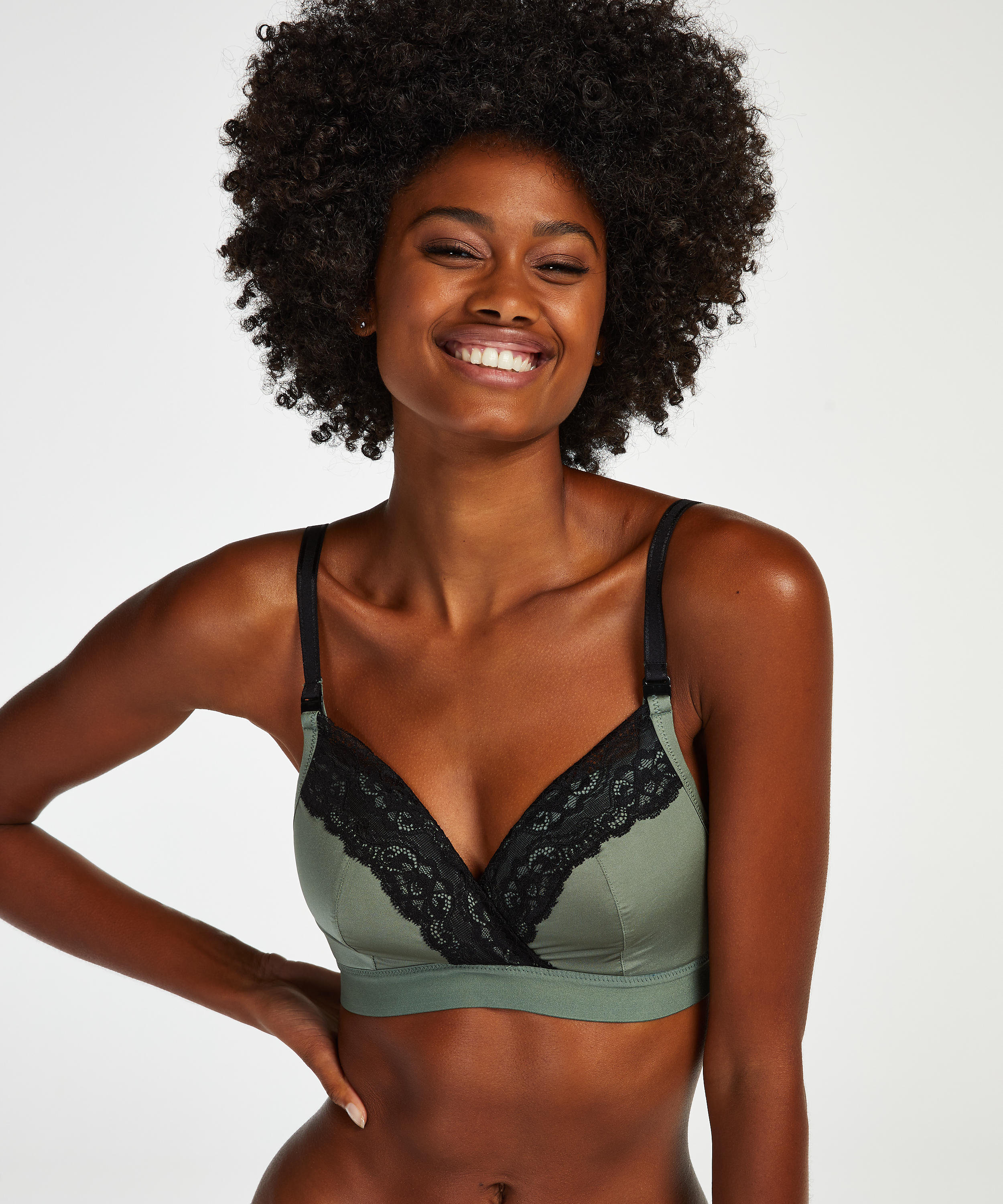 Soutien-gorge d’allaitement préformé Annie, Vert, main