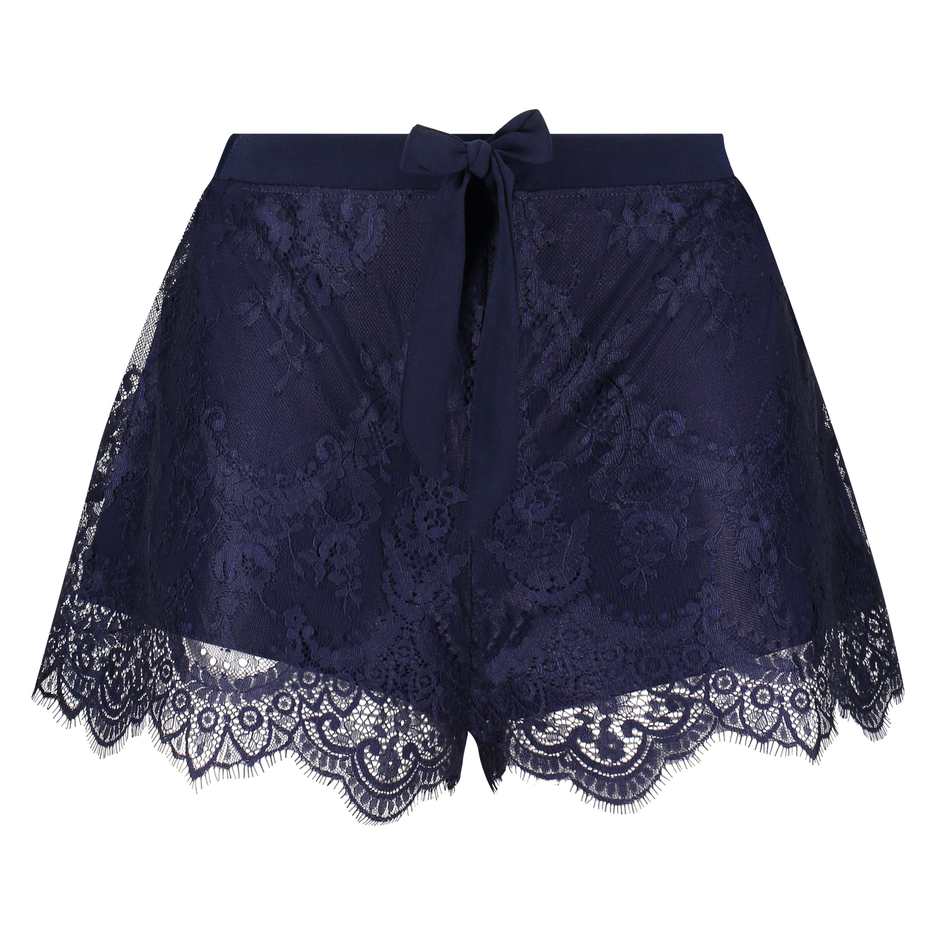 Pyjama short en dentelle, Bleu, main