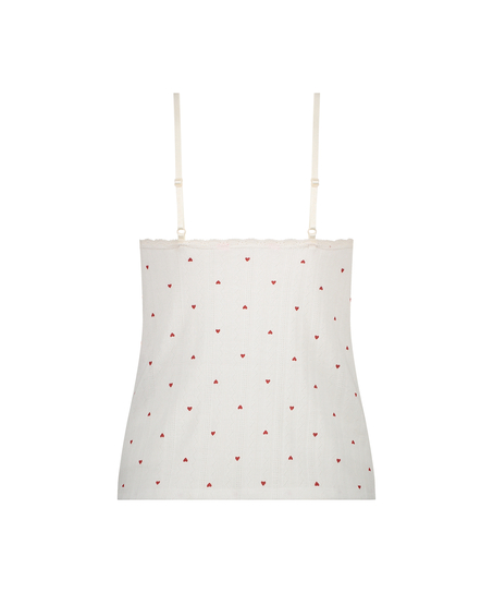 Top cami Lace, Blanc
